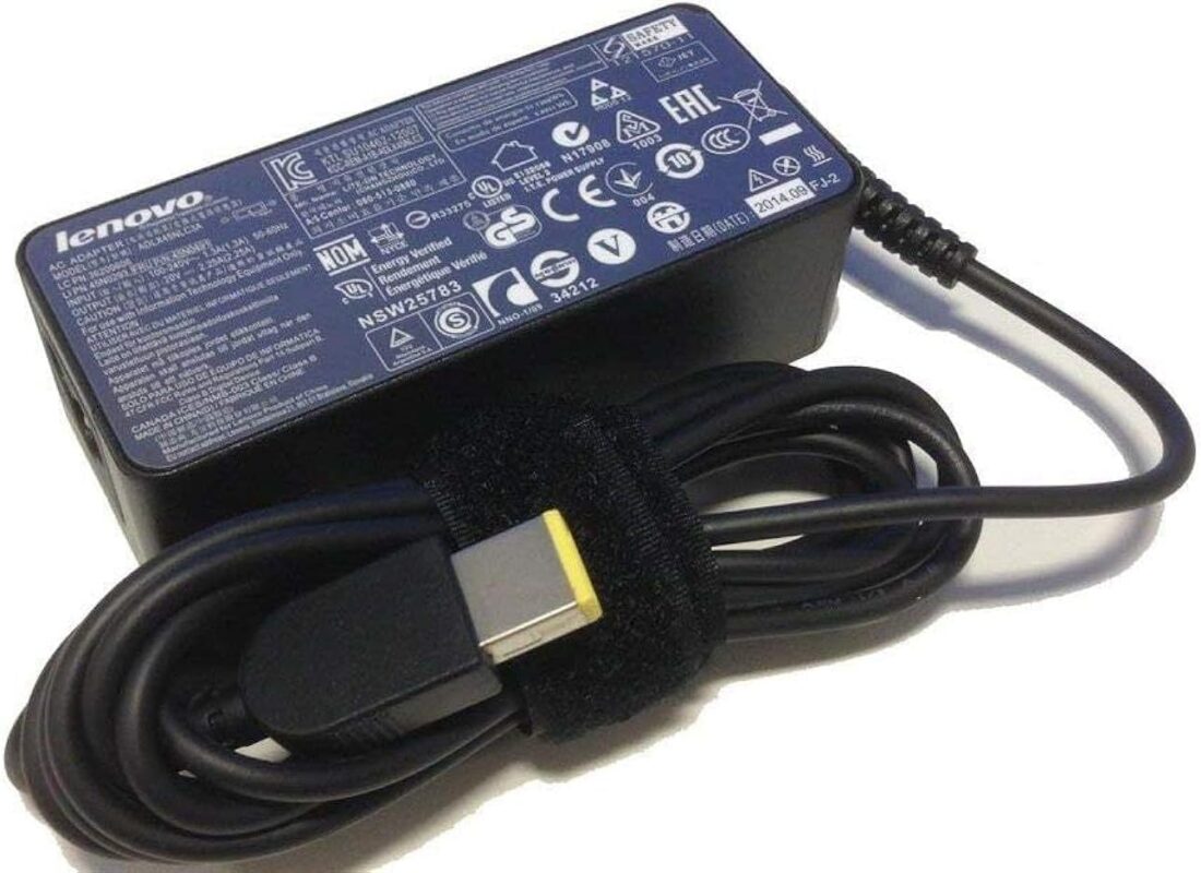 Refurbished Lenovo 45W AC Adapter 20V 2.25A (Square Tip 11mm x 4.6mm) Laptop Charger for Flex, Yoga, IdeaPad, ThinkPad, Chromebook