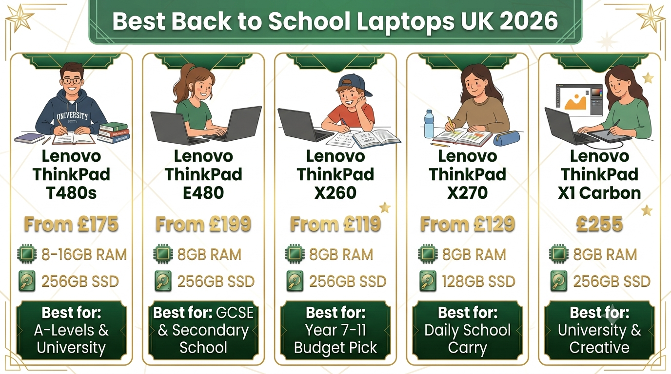 Best Back to School Laptops UK 2026: Top Refurbished Picks for Students